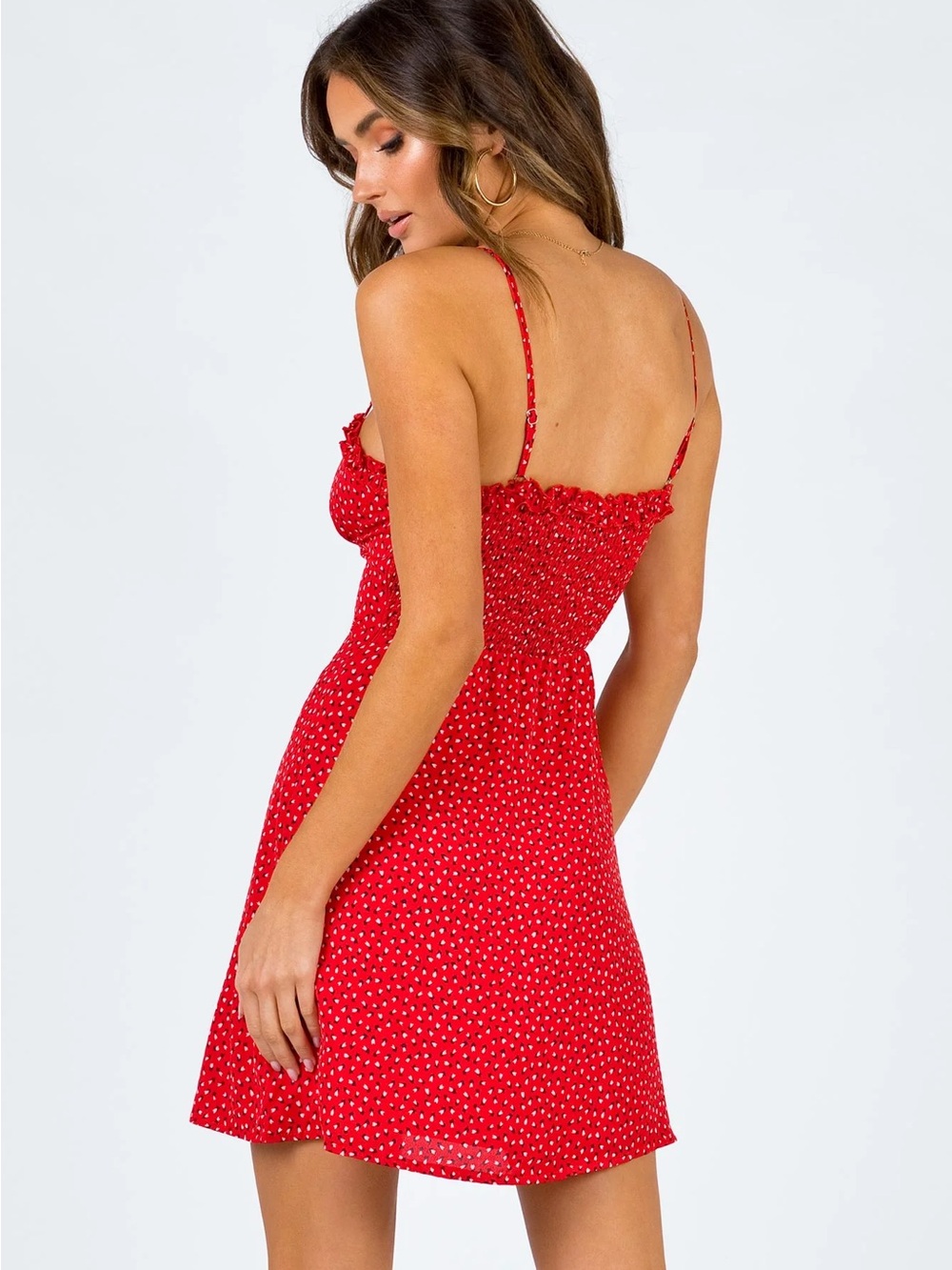 Princess Polly, Love Birds Mini Dress Red, size 8 - Picture 3 of 8